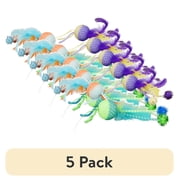 (5 pack) Vibrant Life Mesh Feather Ball Cat Toy, Color May Vary