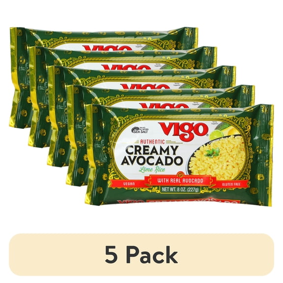 (5 pack) Vigo Creamy Avocado Lime Rice, 8 oz Bag
