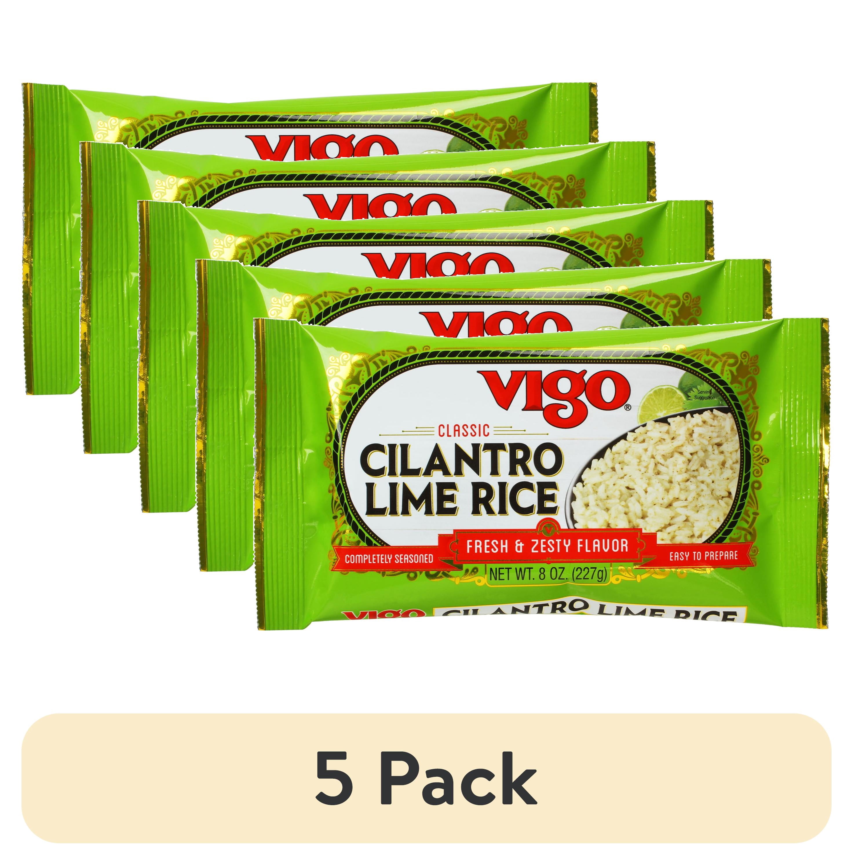 (5 pack) Vigo Foods Cilantro Lime Rice, 8 oz Bag, Allergen Statement None