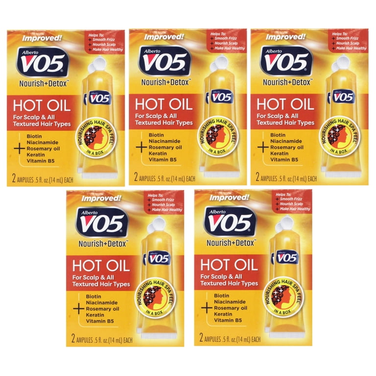 5 pack) Alberto VO5 Nourish + Detox Hot Oil Hair Treatment, 2