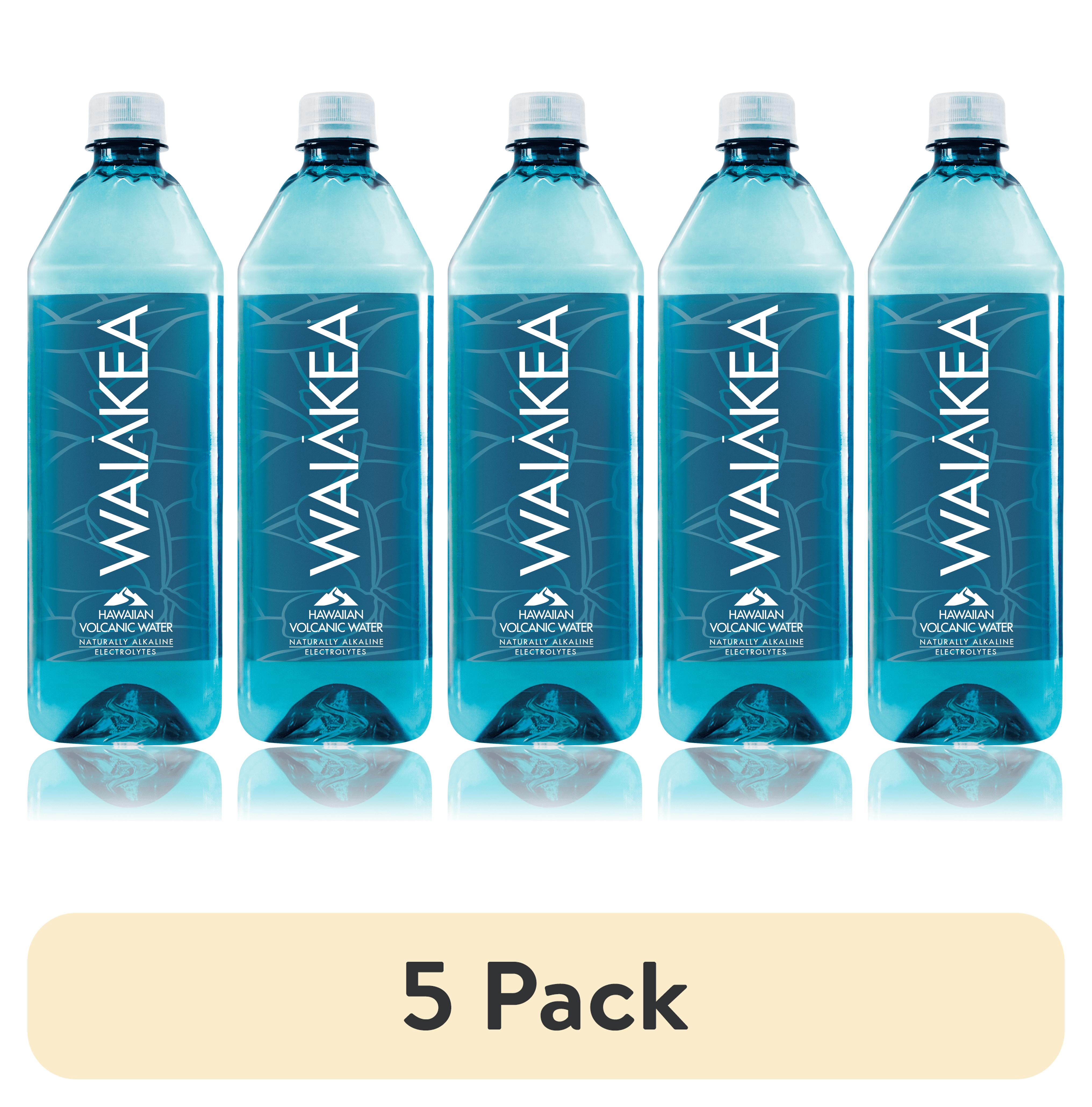 (5 pack) Waiakea Hawaiian Volcanic Alkaline Waters, 33.8 Fl Oz, Bottle