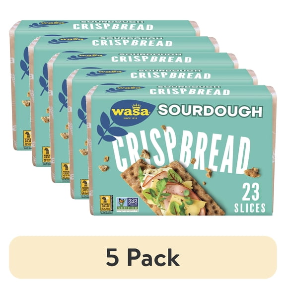 (5 pack) Wasa Swedish Style Sourdough Crispbread 9.7 oz