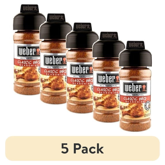 (5 pack) Weber Classic Bbq Dry Rub 3.25 Oz. Container
