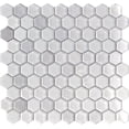 thumbnail image 1 of 5 pack White 11.6 in. x 12 in. Polished and Honed Hexagon Glass Mosaic Floor and Wall Tile (4.83 sq. ft./Case), 1 of 2