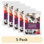 (5 pack) Wild Berries & Cheesecake Scented Wax Melts, Better Homes & Gardens, 2.5 oz