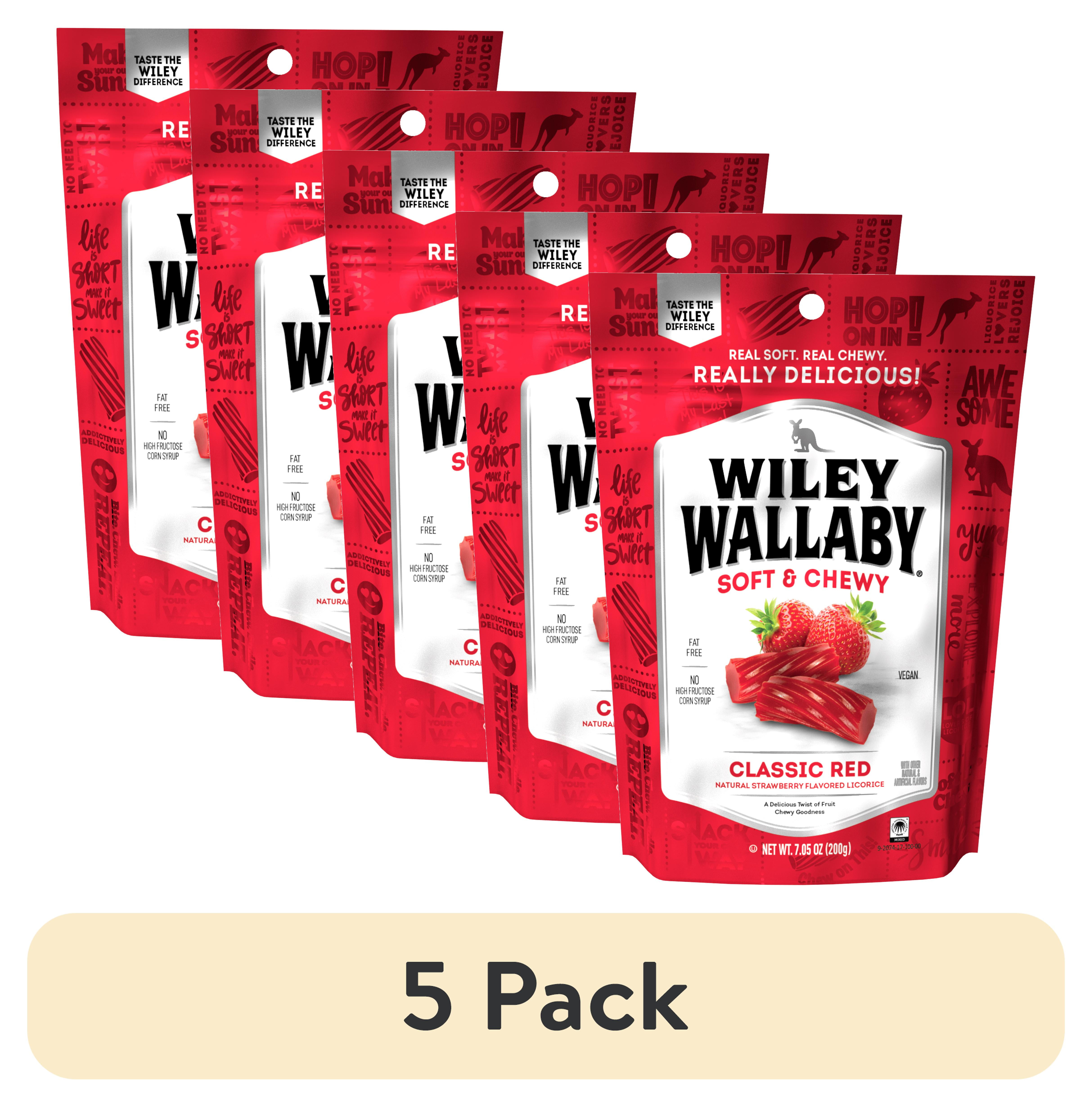Wiley Wallaby Classic Red Licorice Candy, 7.05 oz. Resealable Bag