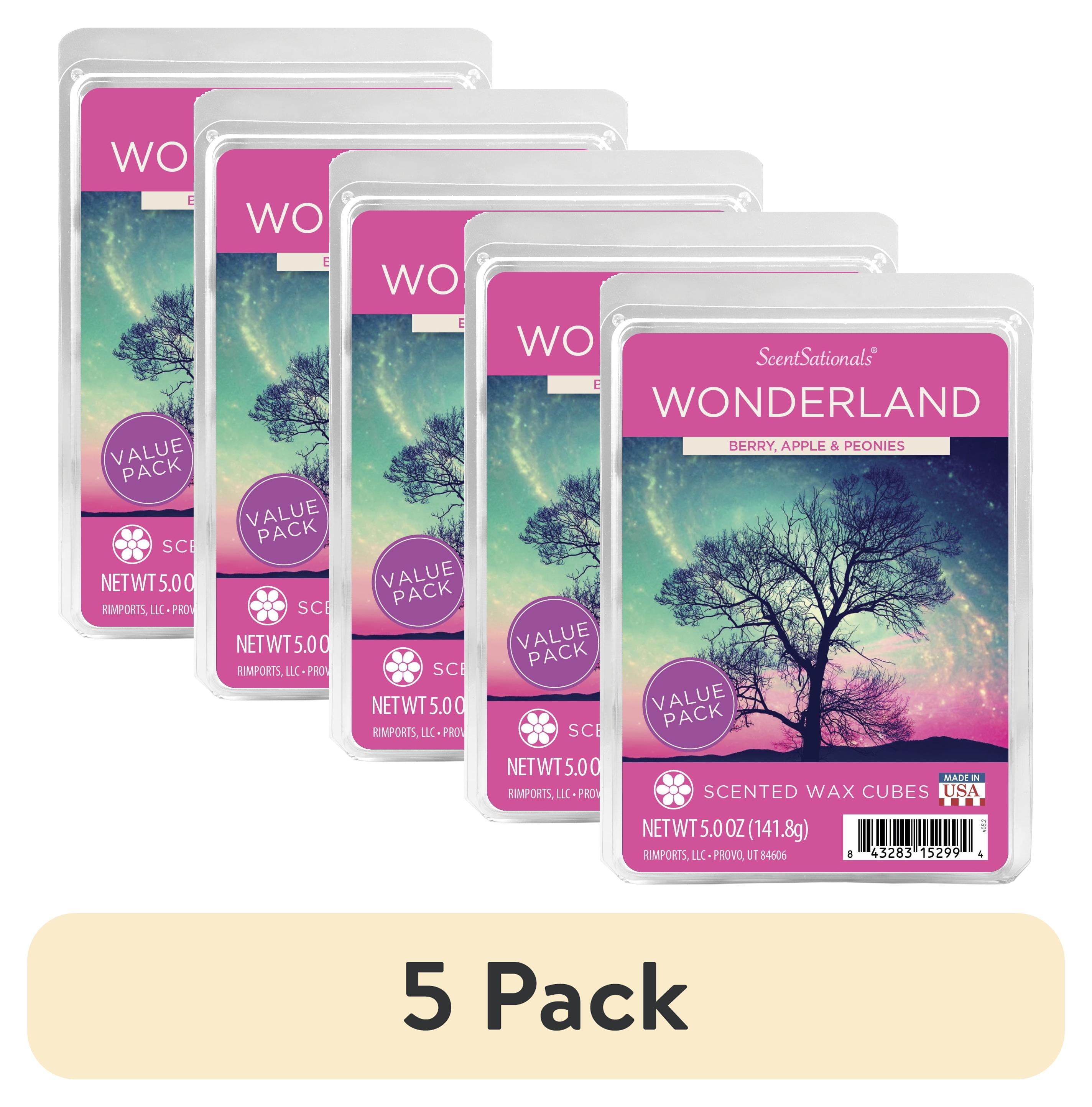 (5 pack) Wonderland Scented Wax Melts, Scentsationals, 5 oz