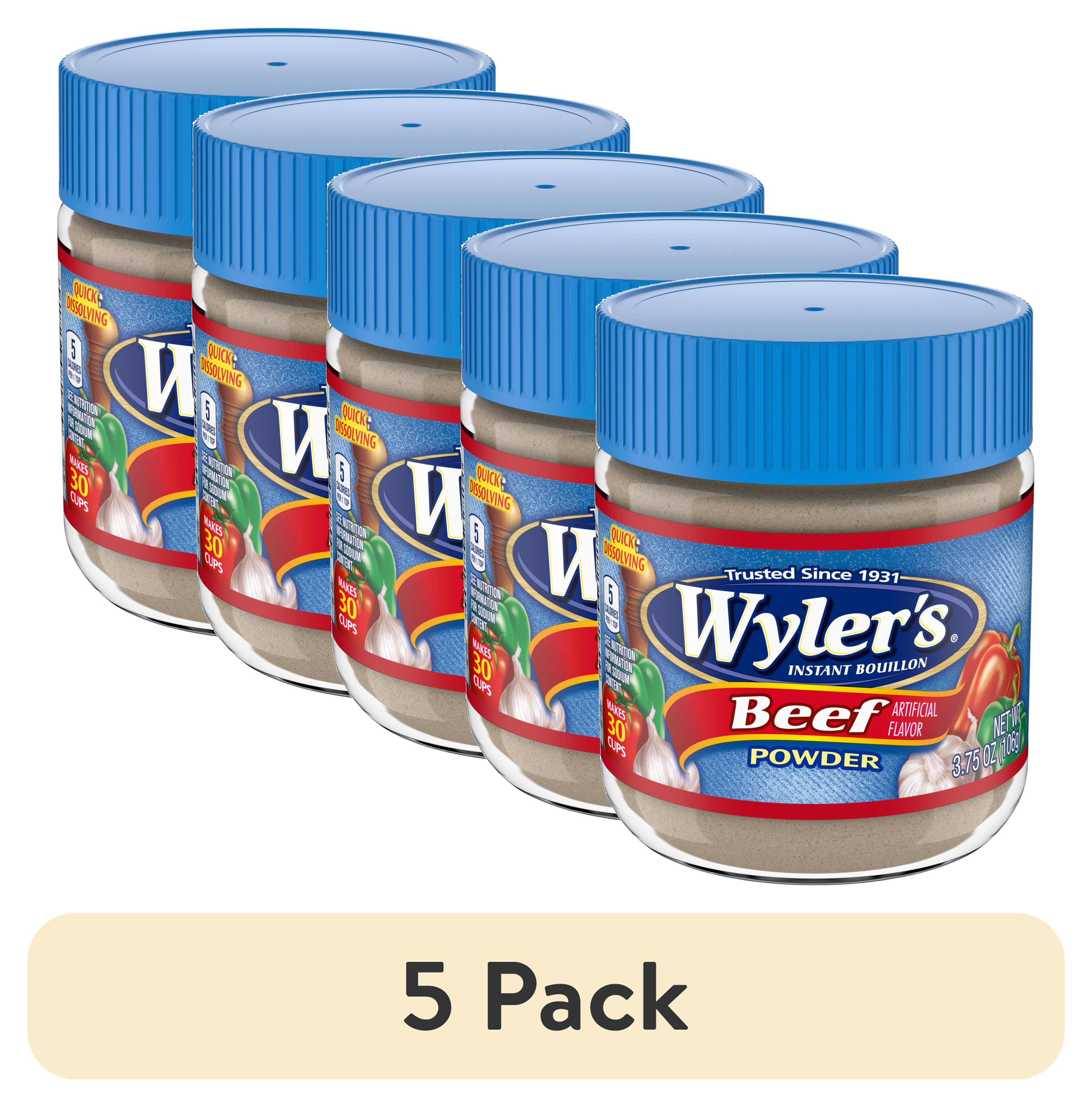 (1 pack) Wyler's Instant Bouillon Beef Flavored Powder, 3.75 oz Jar ...