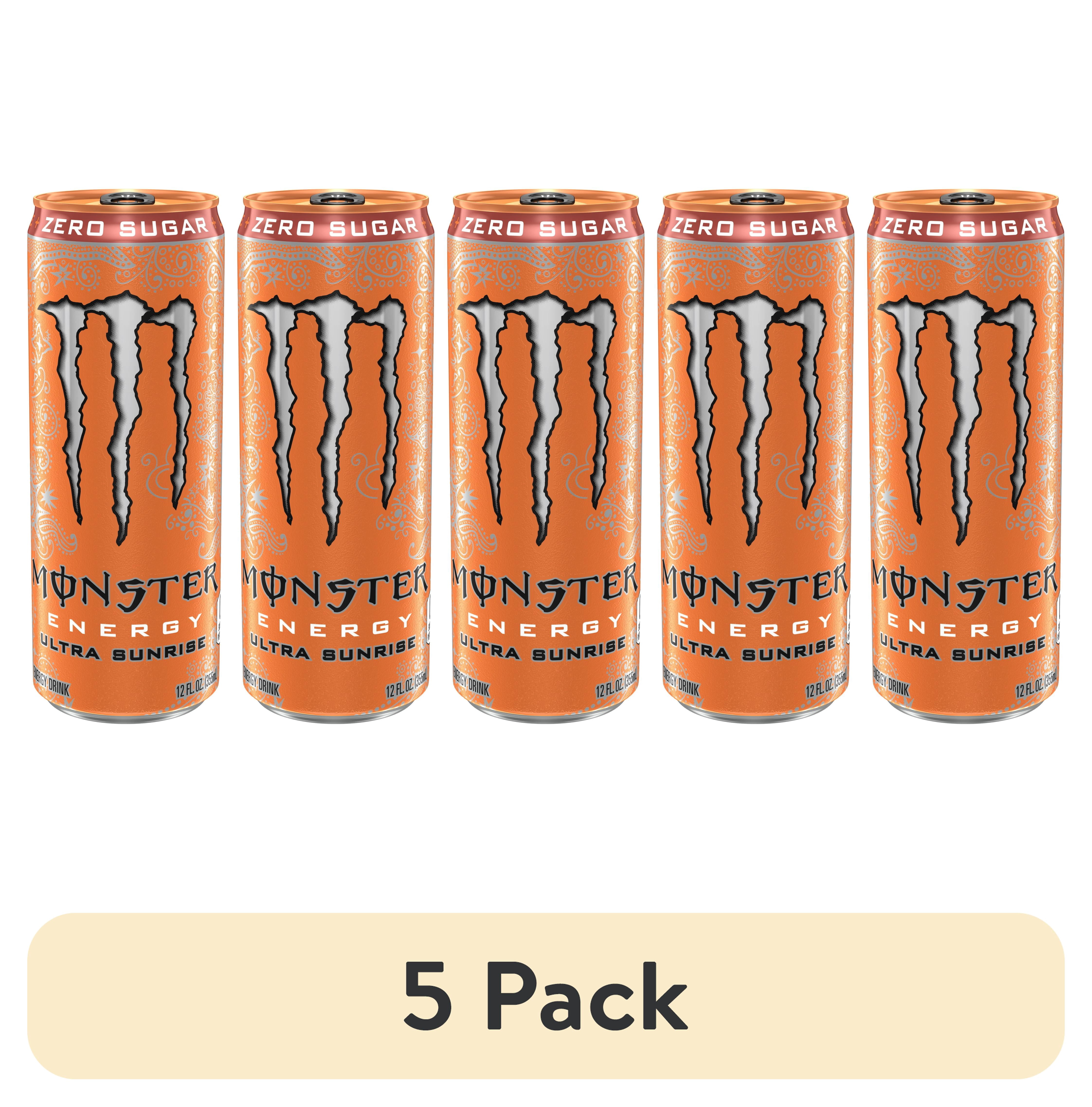 (5 pack) Monster Energy Ultra Sunrise Sugar Free Energy Drink 12 fl oz Can