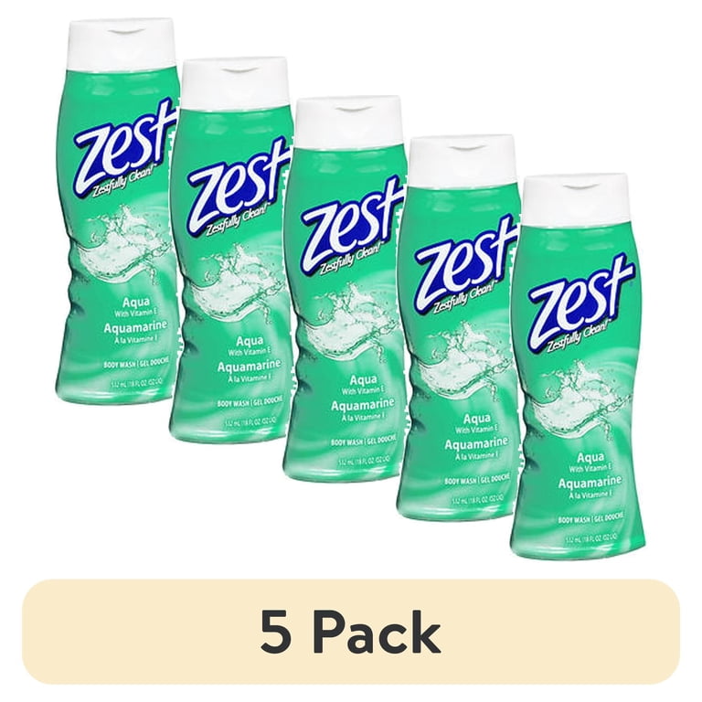 5 pack) ZestÂ® Aqua Body Wash 18 fl. oz. Bottle - Walmart.com