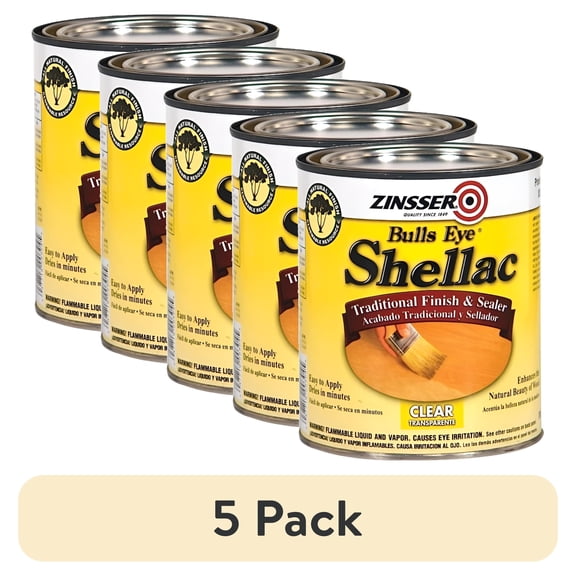 (5 pack) Zinsser 304H 1-Quart Bulls Eye Clear Shellac