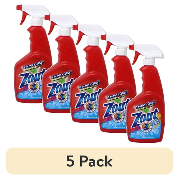 (5 pack) Zout Laundry Stain Remover, Foam Action, Triple Enzyme, 22 oz.