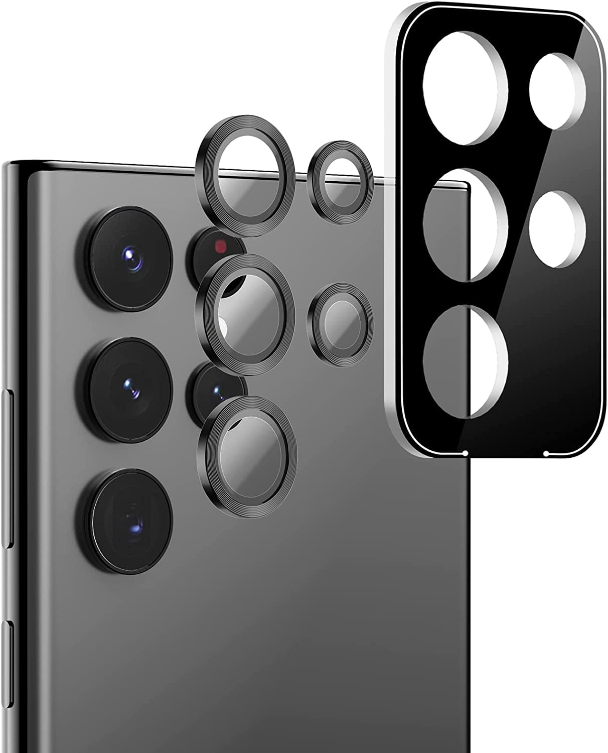 TechMatte amFilm Galaxy S22 Ultra Camera Lens Protector - Thumbnail 3