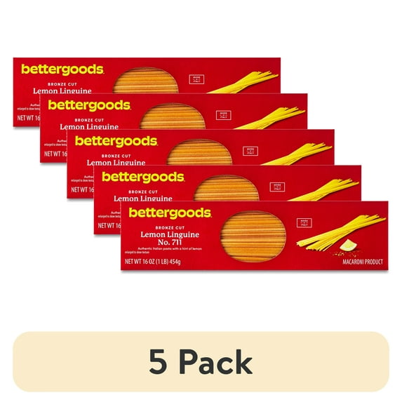 (5 pack) bettergoods Bronze Cut Lemon Linguine Pasta, No. 711, 16 oz