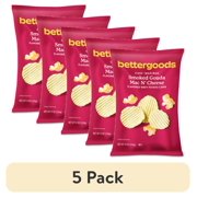 (5 pack) bettergoods Chef Inspired Smoked Gouda Mac N' Cheese Flavored Wavy Potato Chips, 8 oz