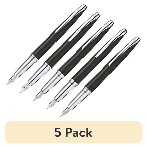 (5 pack) Cross ATX Basalt Black Fountain Pen - Fine Nib