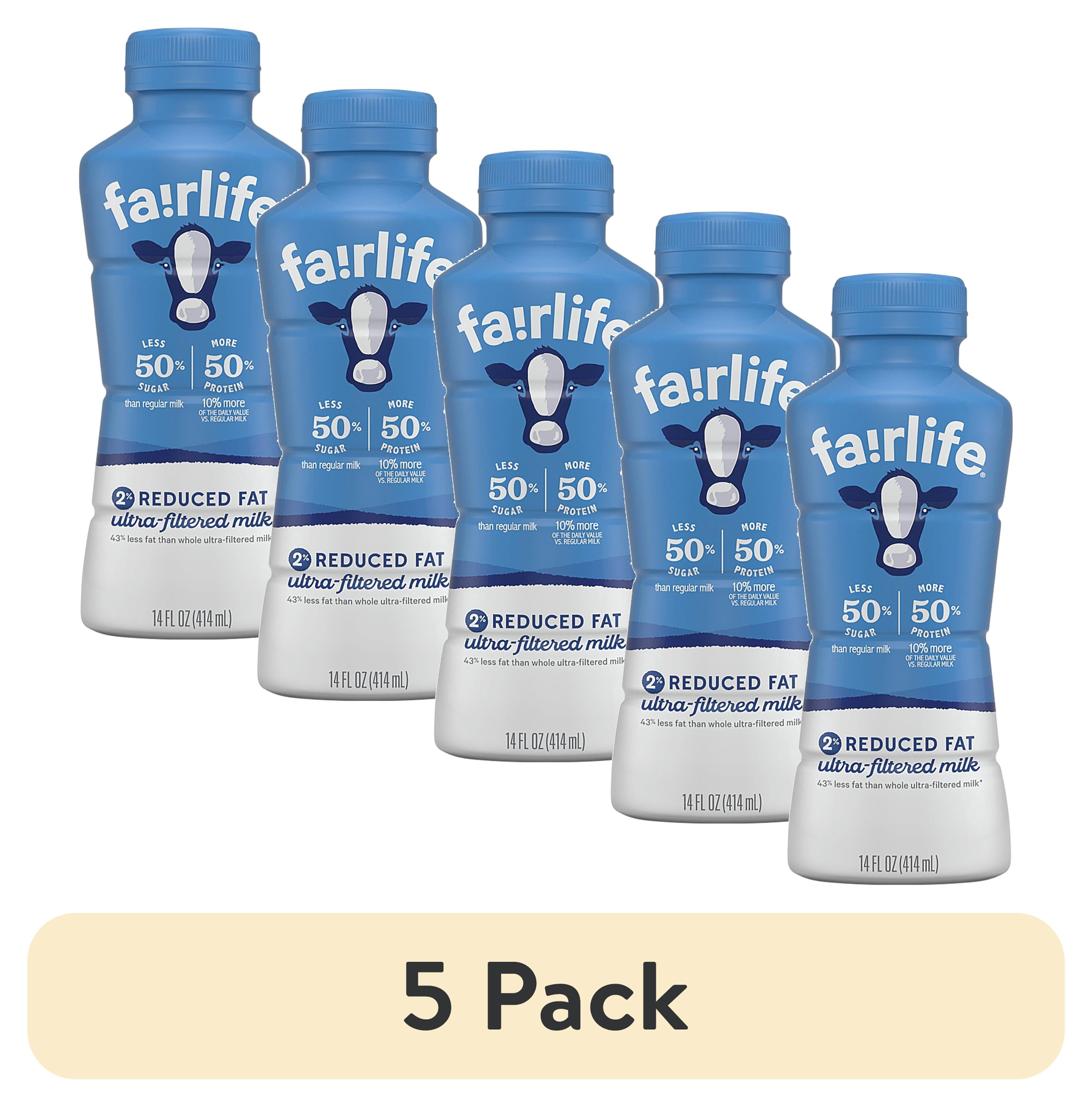 (5 pack) fairlife 2% Reduced Fat Ultra Filtered Milk, 14 fl oz