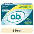 thumbnail image 1 of (5 pack) o.b. Applicator Free Digital Tampons, Regular - 40 Count, 1 of 10