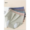 thumbnail image 1 of 5 pack of women's leak-proof plus size menstrual pants, comfortable and breathable, 1 of 6