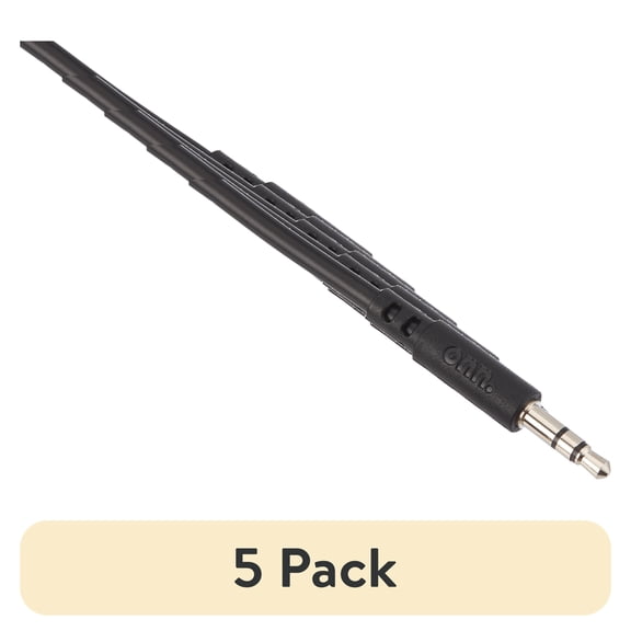 (5 pack) onn 3ft 3.5mm AUX Audio Cable