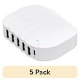 thumbnail interactive-video image 1 of (5 pack) onn 32W Dual USB-C and USB-A Port Wall Charger, Fast Charging, USB-IF Certified, Foldable Plug, White - Compatible with iPhone, Samsung Galaxy, Note, Pixel Devices iPad Pro, & More, 1 of 18