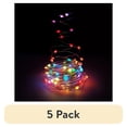 thumbnail image 1 of (5 pack) Onn LED Fairy Light String, 16’, RGB Color, 50LEDs, DC Power Type, 1 of 8