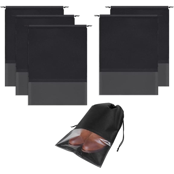 5 pack portable travel shoe bag, space-saving dust-proof storage bag13 x 17.32 inch