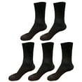 thumbnail image 1 of 5 pairs 98% Cotton Mens Breathable Comfortable Soft Fashion Casual Crew Business Dress Socks Mid Calf Size 9-11, 1 of 5