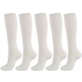 thumbnail image 1 of 5 pairs Compression Socks for Women and Men Athletic Running Socks for Nurses Medical Graduated Nursing Compression Socks for Travel Running Sports Socks（S/M）, 1 of 8