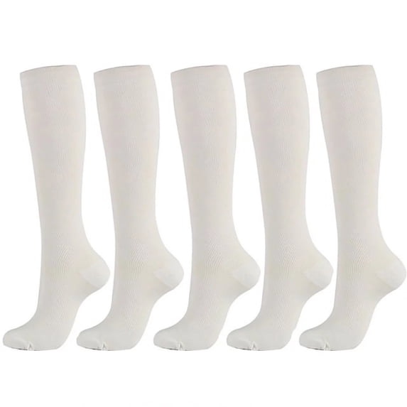 5 pairs Compression Socks for Women and Men Athletic Running Socks for Nurses Medical Graduated Nursing Compression Socks for Travel Running Sports Socks(S/M)