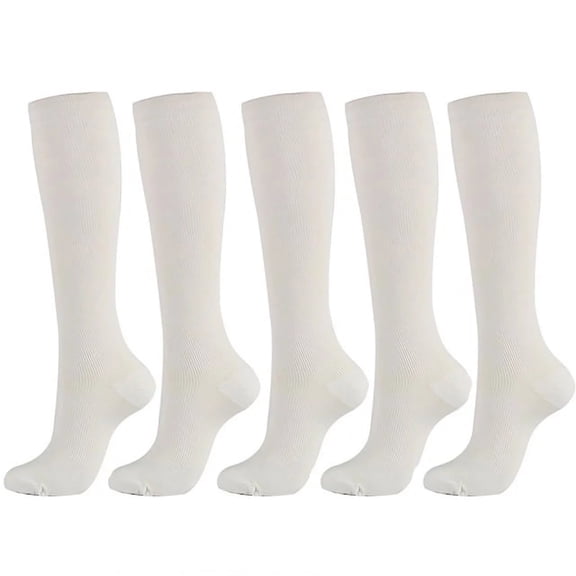 5 pairs Compression Socks for Women and Men Athletic Running Socks for Nurses Medical Graduated Nursing Compression Socks for Travel Running Sports Socks（S/M）