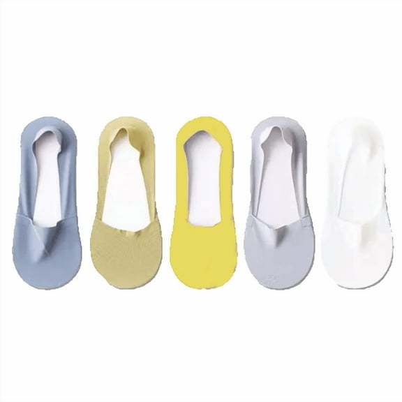 5 pairs No Show Socks for Womens Size 6-9, Ultra Low Cut Liner Silk Breathable Socks Ice Feeling socks, Nonslip Liner Invisible Hidden Thin Socks