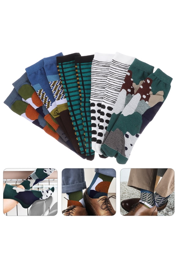 5 pairs of mid-calf high-top tabi socks in sizes 35-44, personalized internet celebrity style literary spring and summer cotton socks
