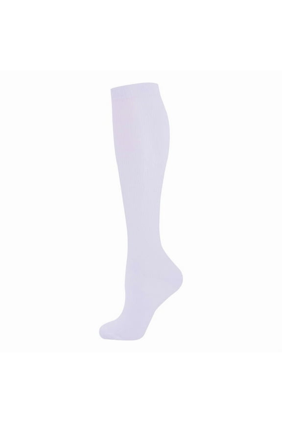 5 pairs of sports compression socks multi-color men and women outdoor running stockings socks calf socks diabetic socks white || S/M