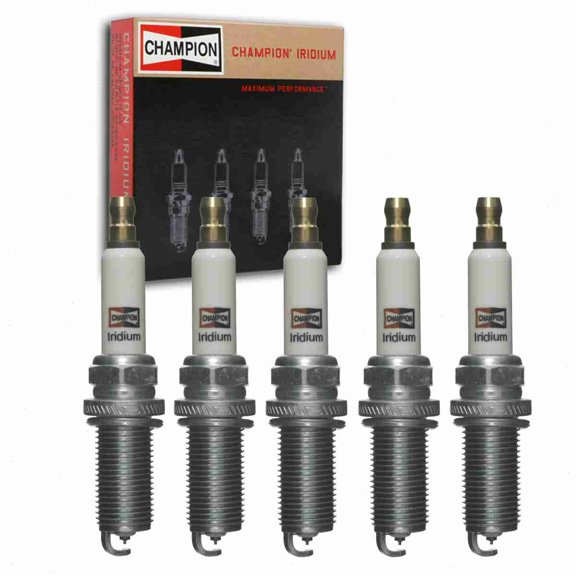 5 pc Champion Iridium Spark Plugs compatible with Volvo S60 2.4L 2.5L L5 2004-2016