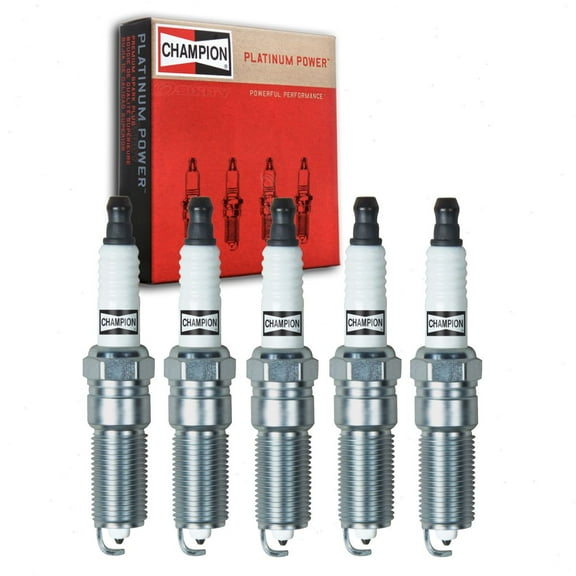 5 pc Champion Platinum Spark Plugs compatible with Chevrolet Colorado 3.5L 3.7L L5 2004-2012