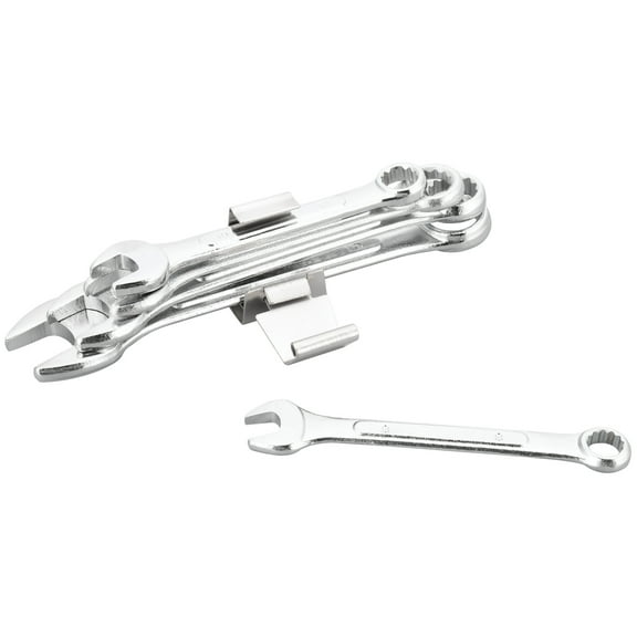 Performance Tool 1406 MM Combo Wrench Set, 5-Piece Alloy Steel Metric Sizes 8-17mm