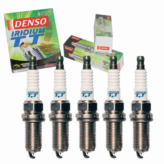 5 pc DENSO Iridium TT Spark Plugs compatible with Volvo S60 2.3L 2.4L 2.5L L5 2004-2016
