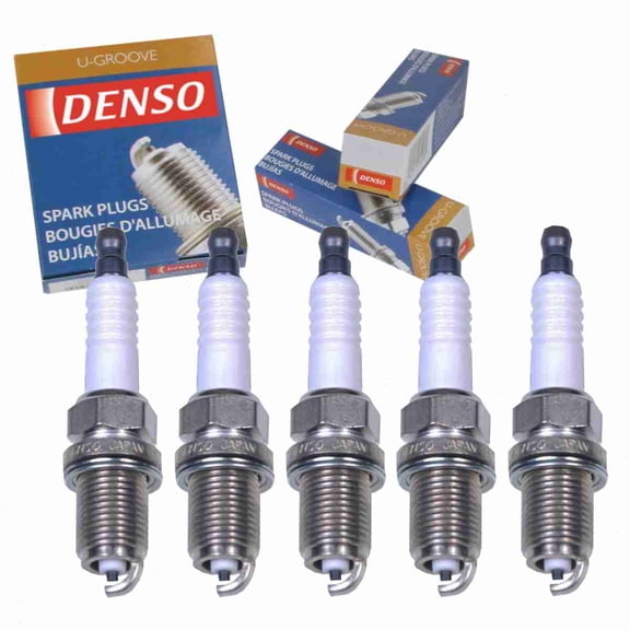 5 pc DENSO Standard U-Groove Spark Plugs compatible with Volvo XC90 2.5L L5 2003-2006