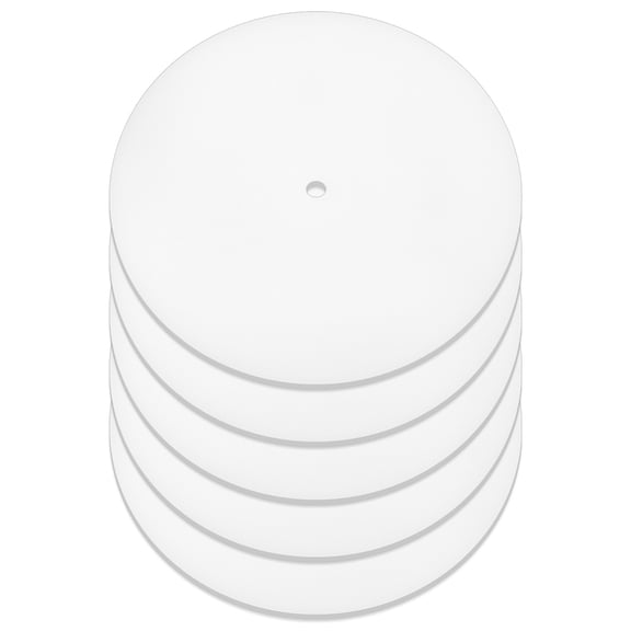 5 pc Flat Round PP Lamp Shade Diffuser White 200x2mm Hole: 10mm for DIY