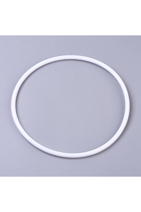 5 pc Hoops Macrame Ring for Crafts and Woven Net/Web with Feather Supplies White 250x7.2mm Inner diameter: 235.6mm