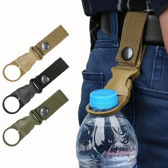 5-pc Multi-Use Nylon Webbing Water Bottle Carabiner Hook