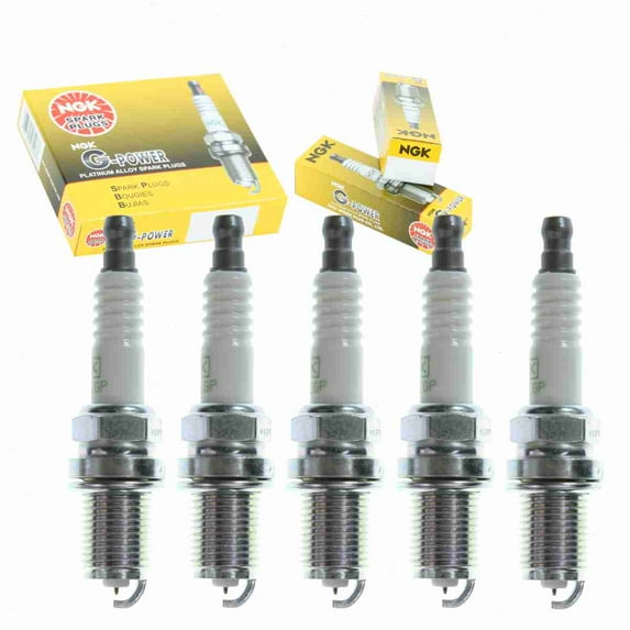 5 pc NGK G-Power Spark Plugs compatible with Volvo S60 2.3L 2.4L 2.5L L5 2001-2009