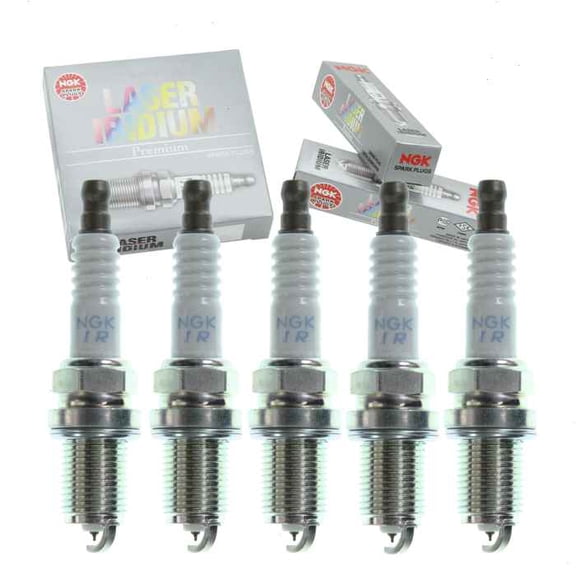 5 pc NGK Laser Iridium Spark Plugs compatible with Volvo XC90 2.5L L5 2003-2006