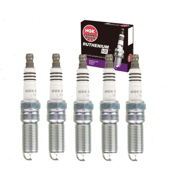5 pc NGK Ruthenium HX Spark Plugs compatible with Isuzu i-350 3.5L L5 2006