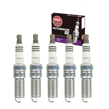 5 pc NGK Ruthenium HX Spark Plugs compatible with Isuzu i-370 3.7L L5 2007-2008