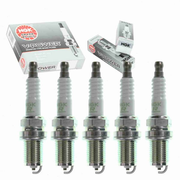 5 pc NGK V-Power Spark Plugs compatible with Volvo XC70 2.5L L5 2003-2007