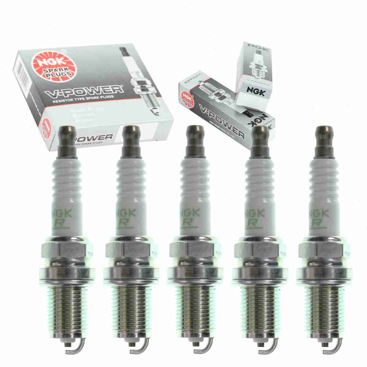 5 pc NGK VPower Spark Plugs compatible with Volvo XC90 2.5L L5 2003