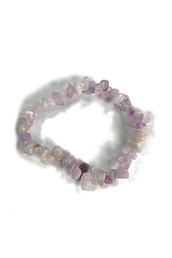 5 pc Natural Kunzite Stretch Bracelets Chip 17~22cm