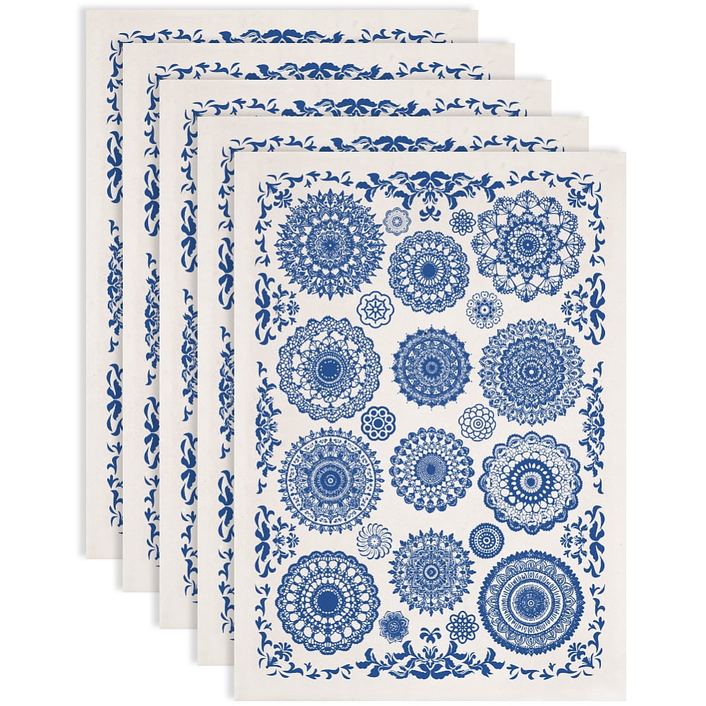 5 pc Paper Ceramic Decals Pottery Ceramics Clay Transfer Paper ...